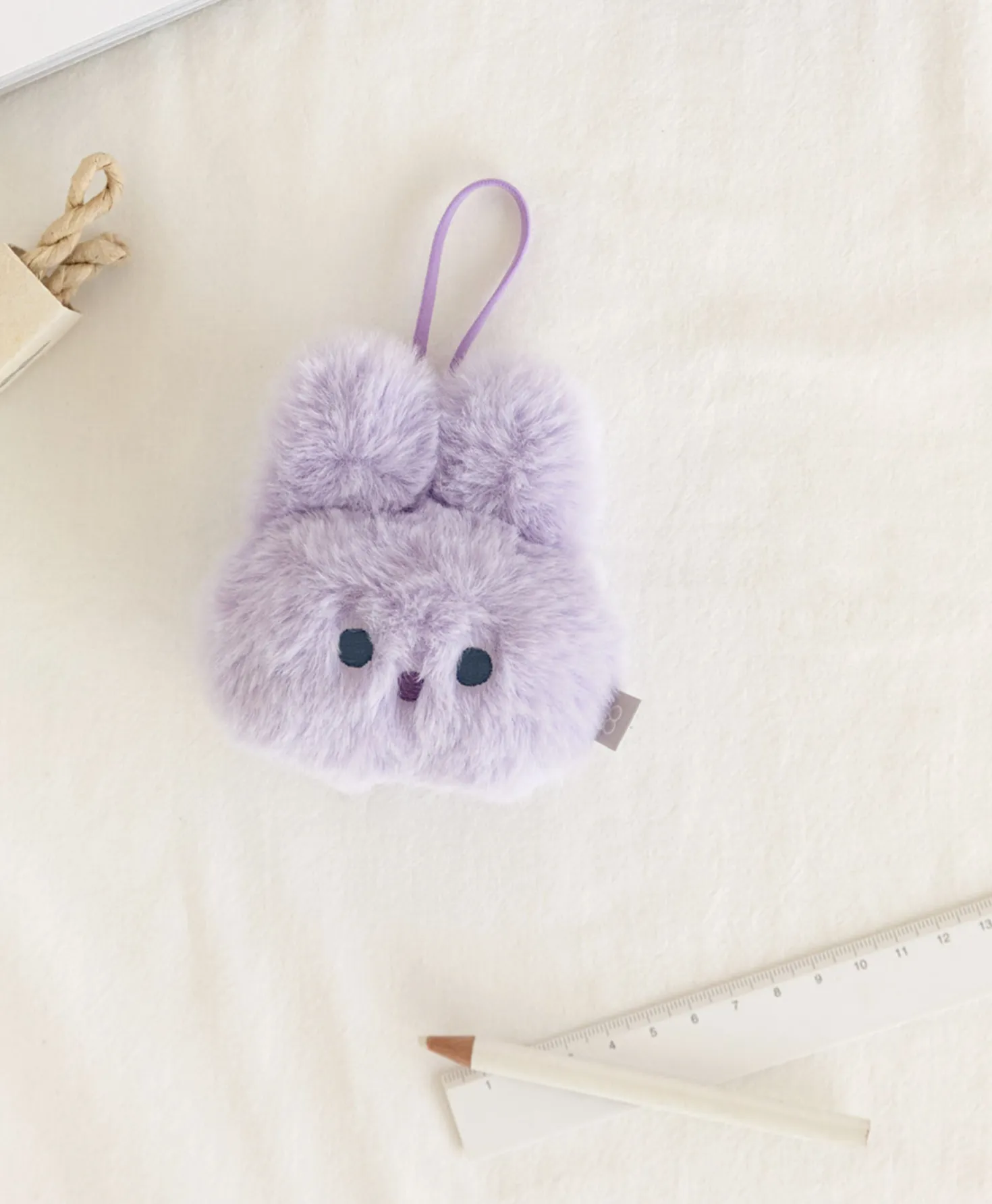 Fluffy Bunny Key Ring