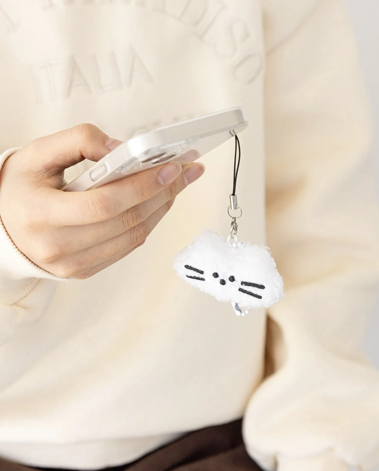 Fluffy Cat Ball Chain