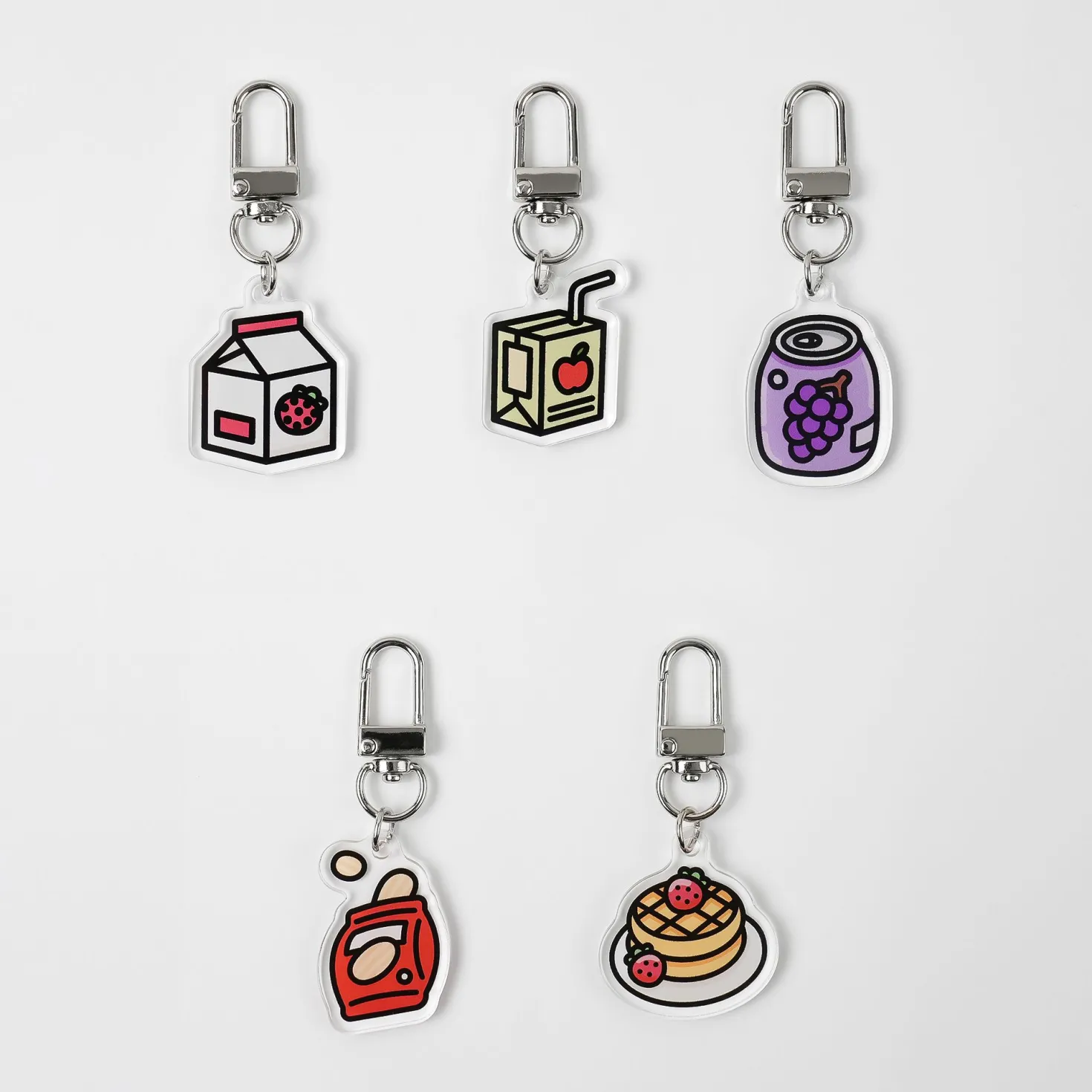 Food Acrylic Key Ring v2