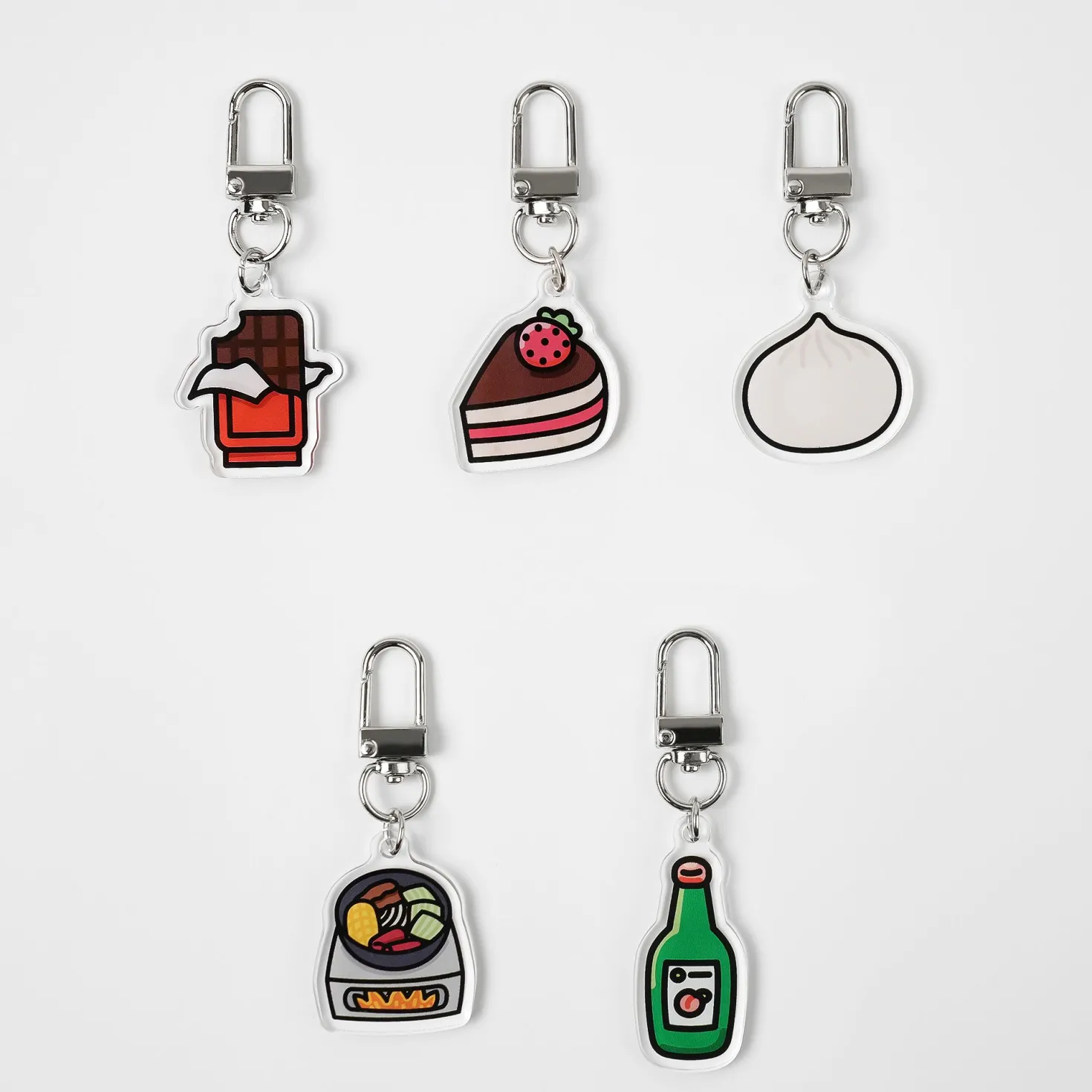 Food Acrylic Key Ring v2