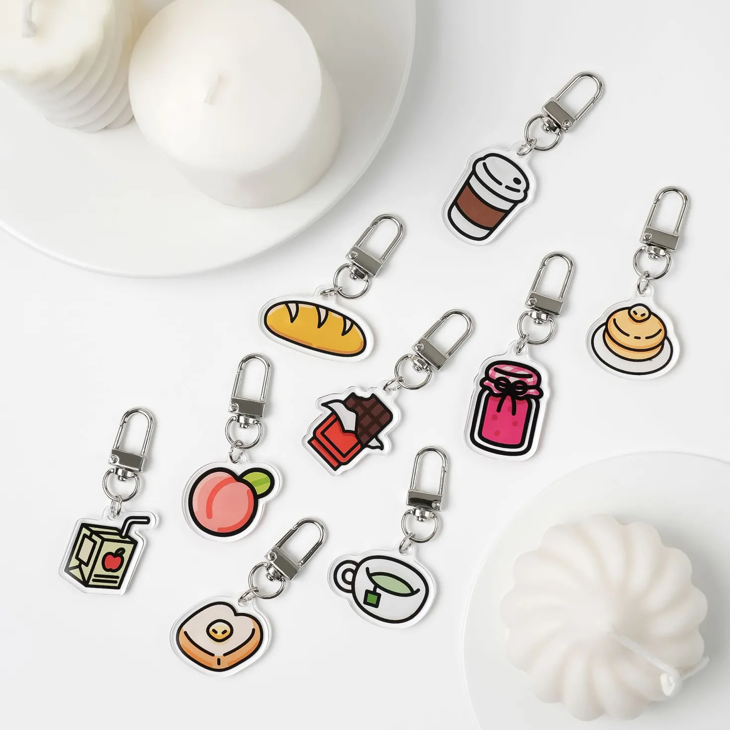 Food Acrylic Key Ring v2