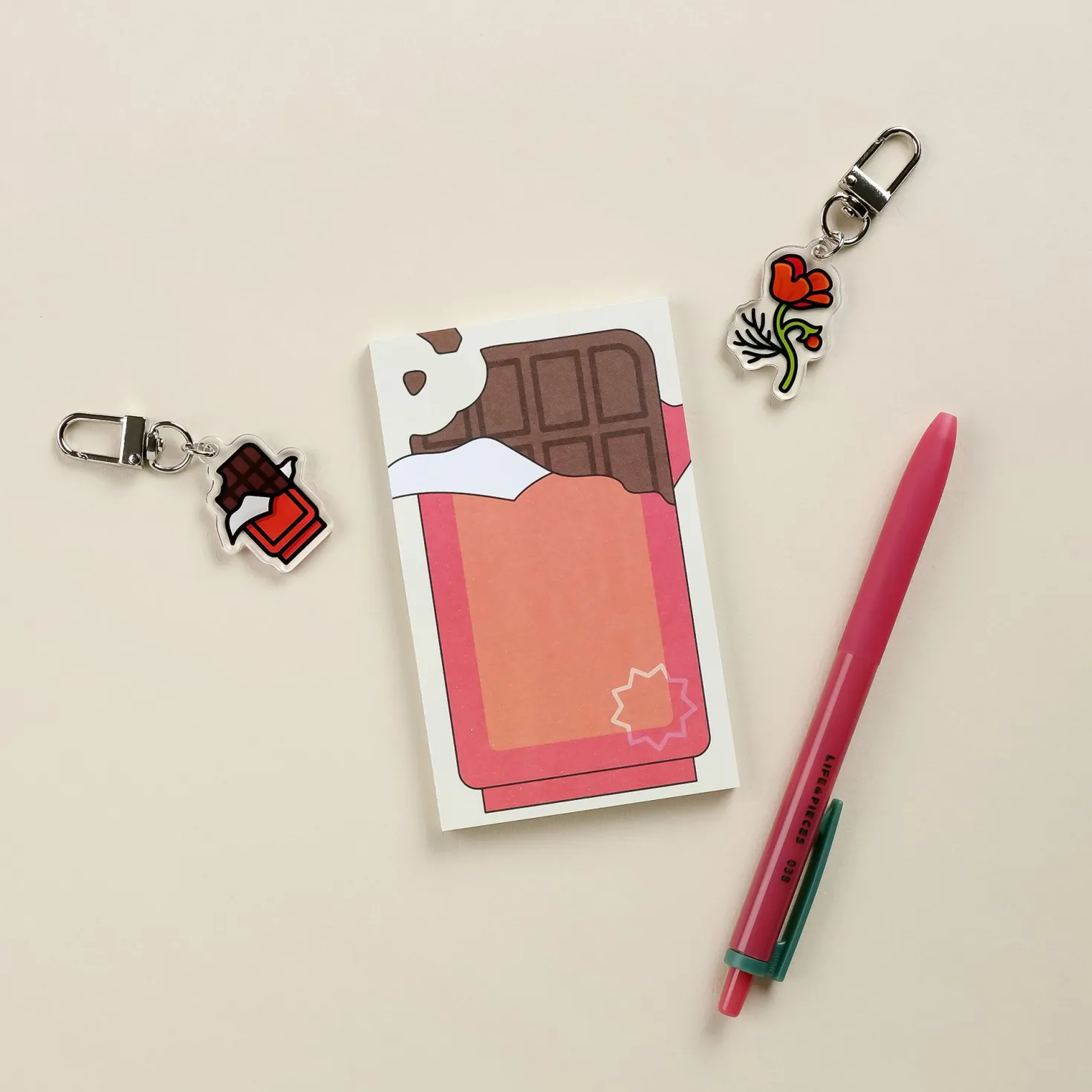 Food Acrylic Key Ring v2