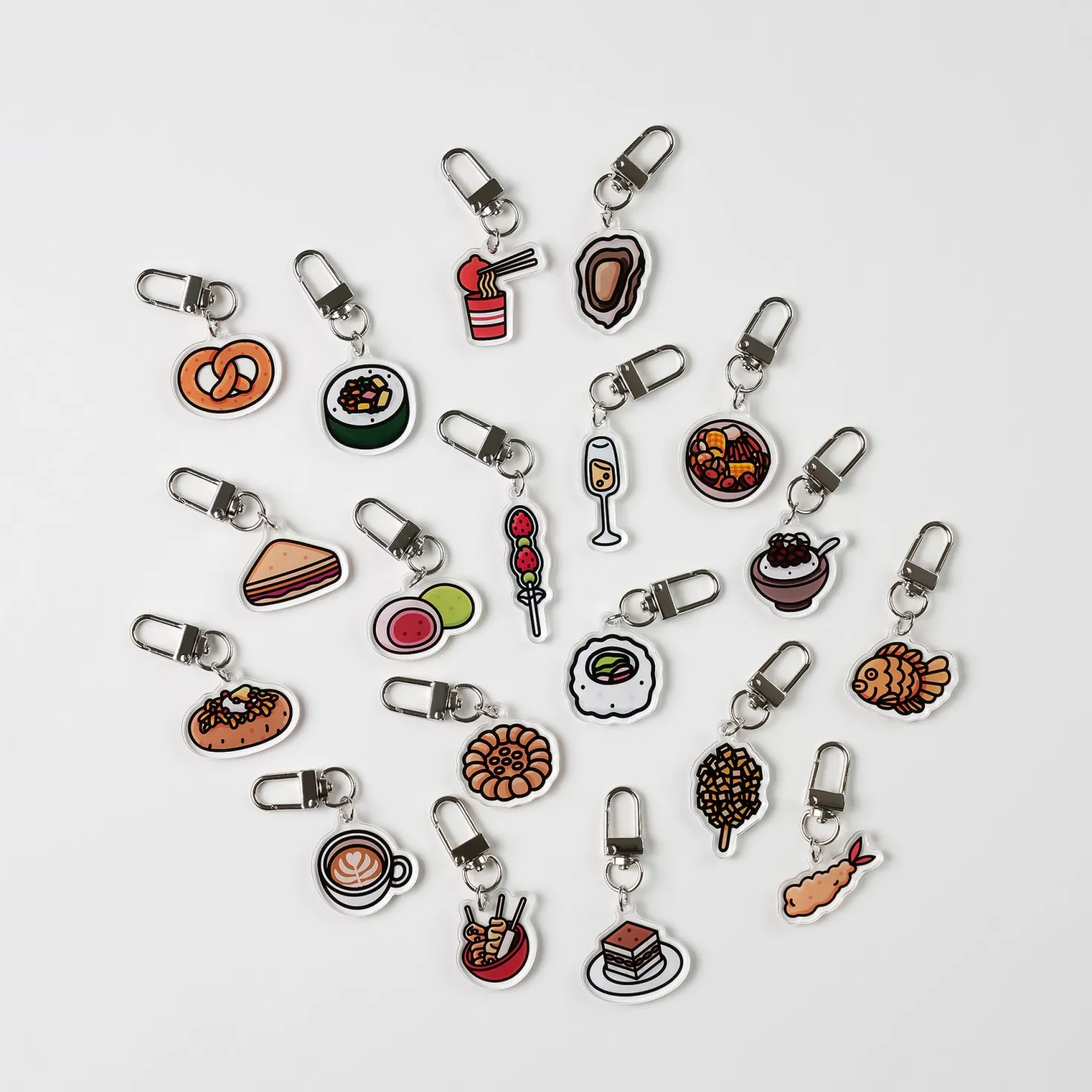 Food Acrylic Key Ring v3