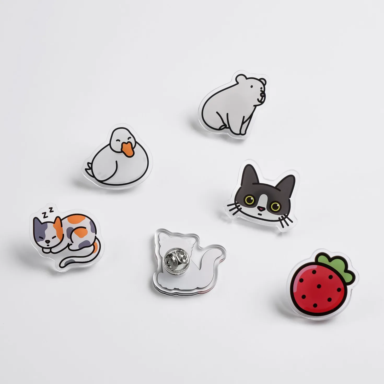 Food Acrylic Pin Badge