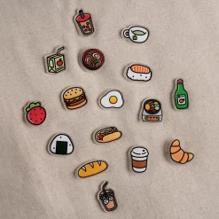 Food Acrylic Pin Badge