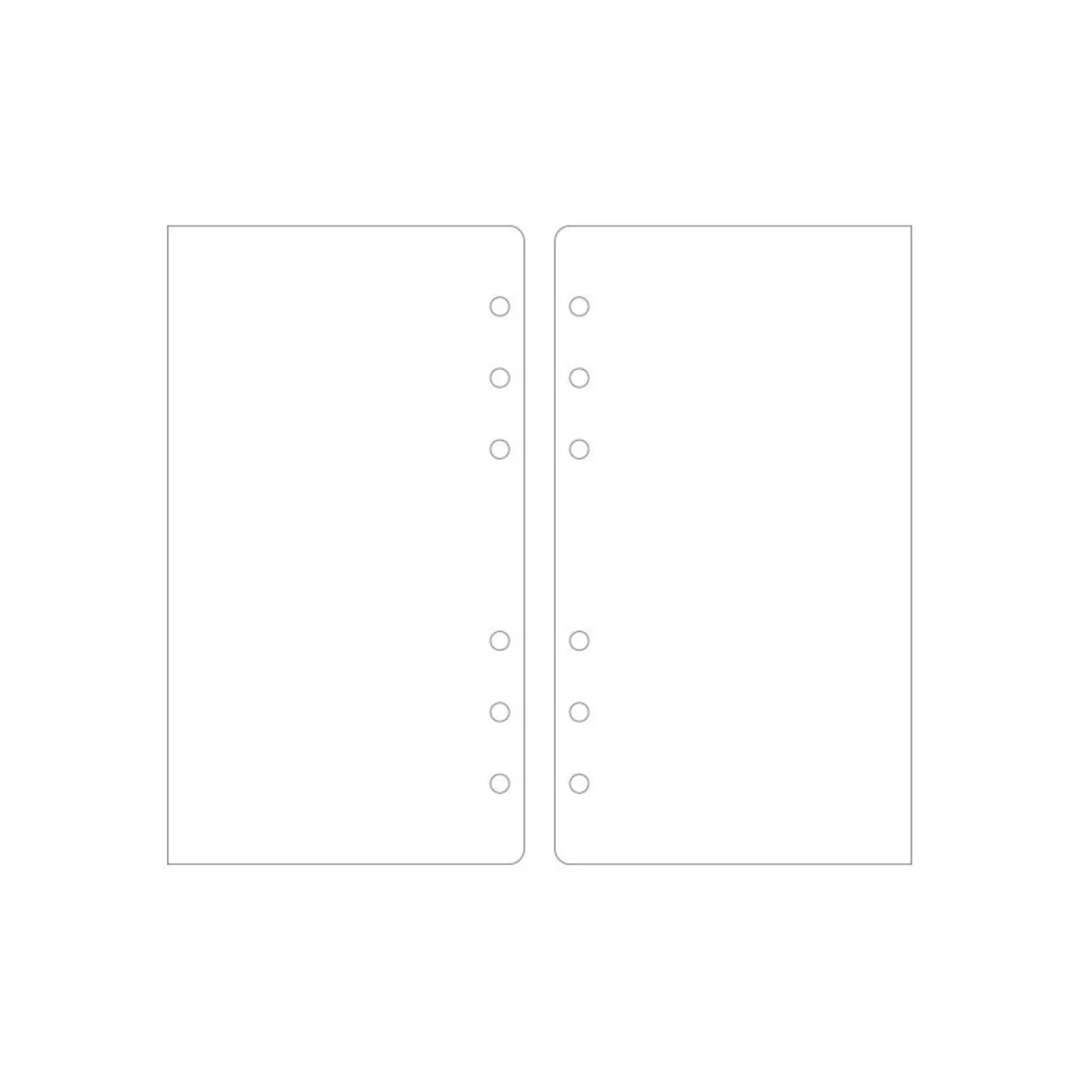 Fountain Friendly 6 Ring A6 Plain Note Refill