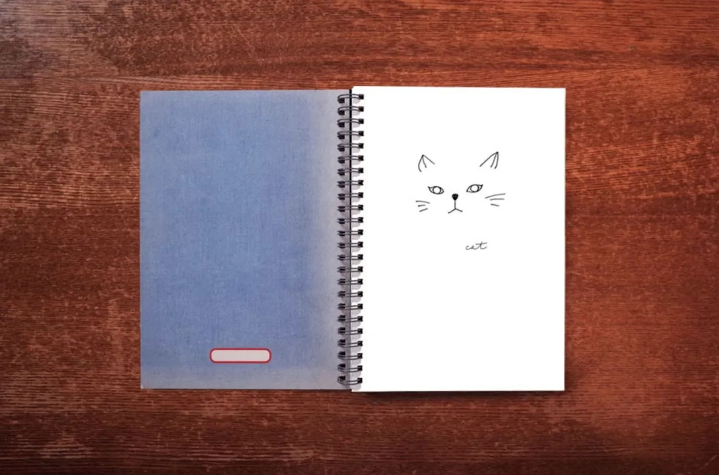 French Blue Drawing Notebook