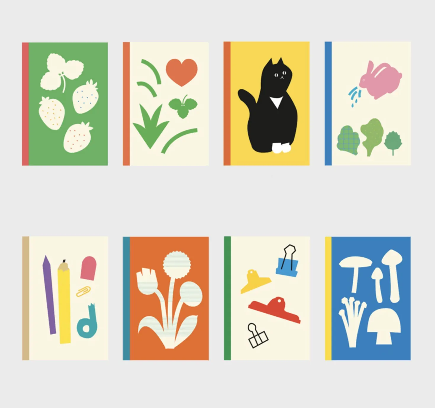 Garden Illustration Plain Notebook