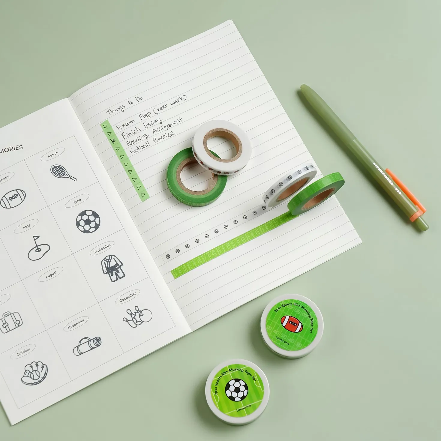 Geometric Shapes Slim Masking Tape