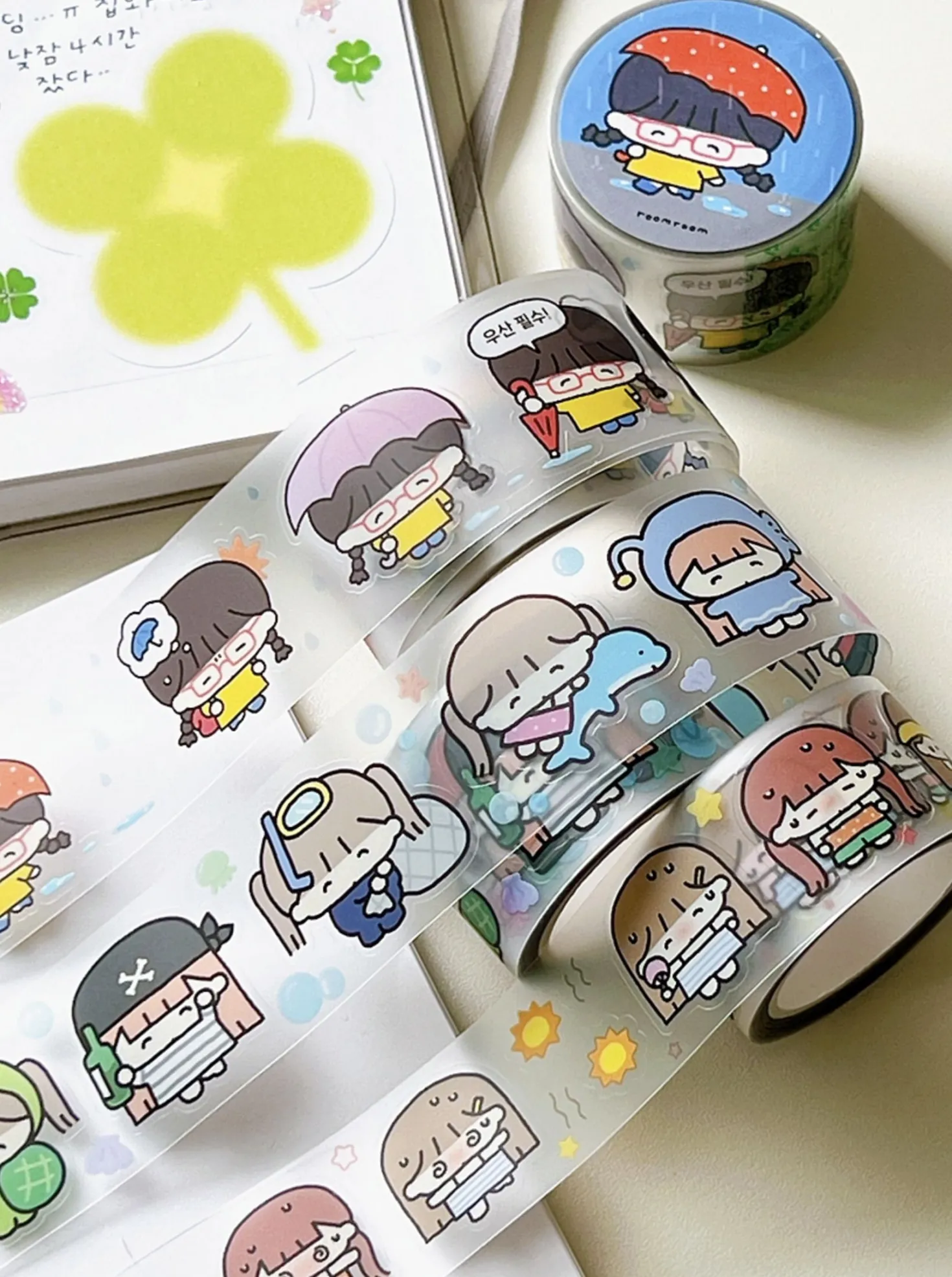 Girl Themed Kiss Cut Sticker Tape v2