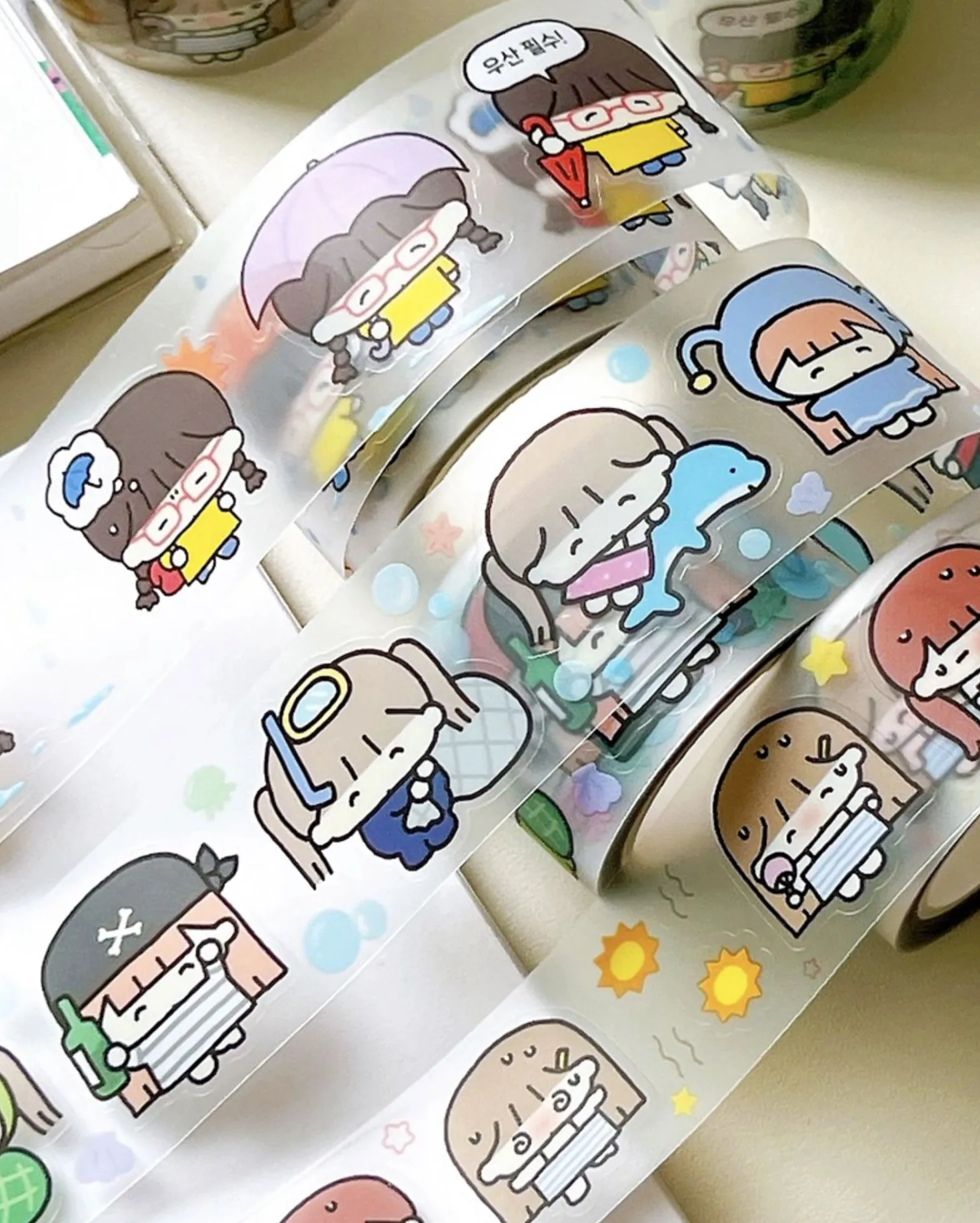 Girl Themed Kiss Cut Sticker Tape v2