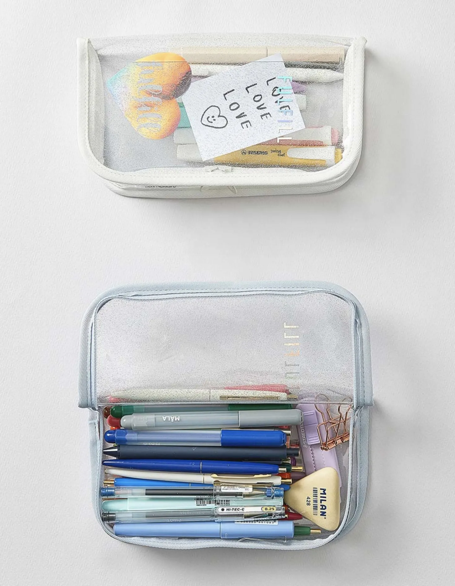 Glitter Fulfill Zipper Pen Pouch