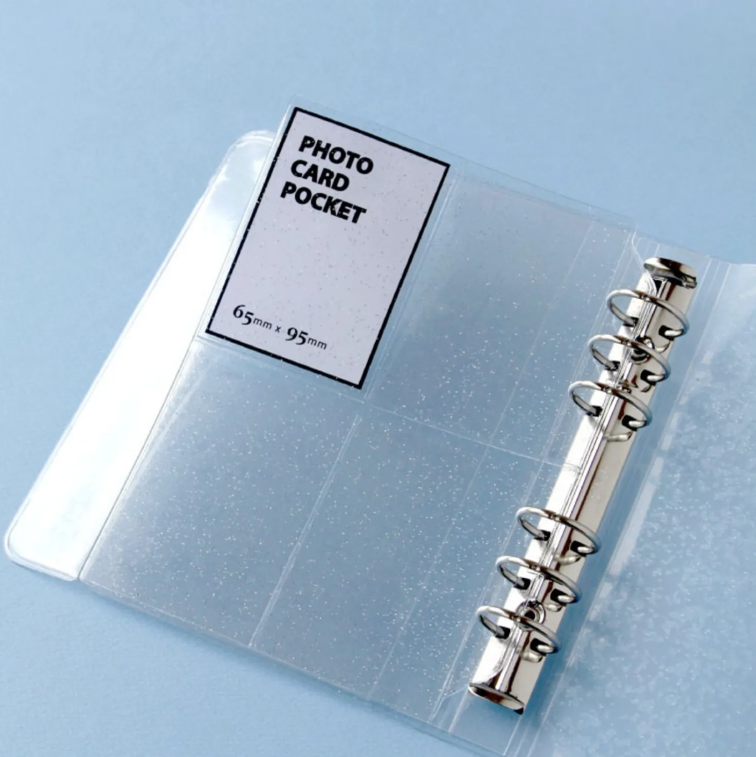 Glitter 6 Ring A6 Wide Card Pocket Refill