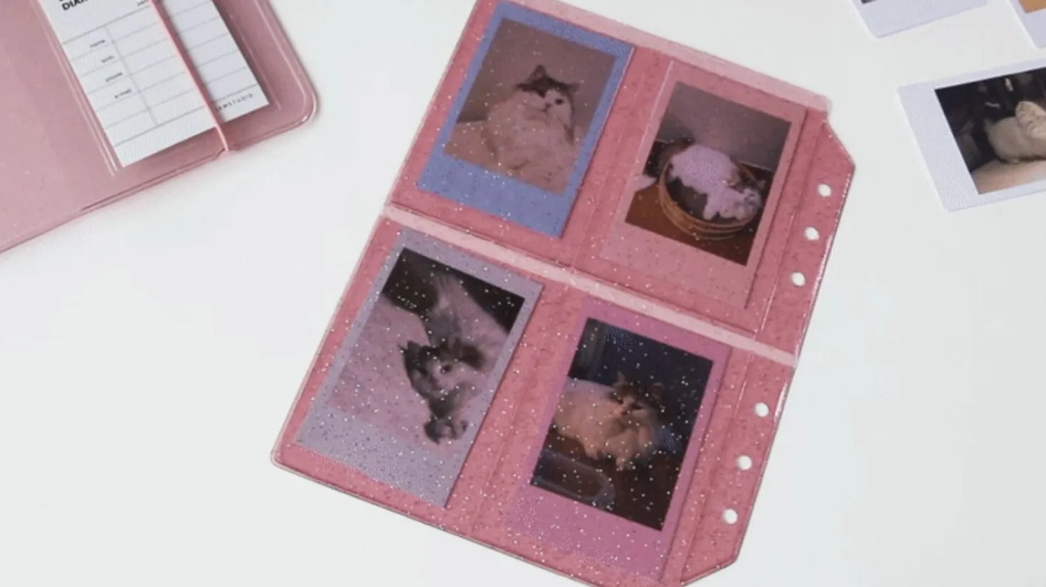 Glitter 6 Ring A6 Wide Card Pocket Refill
