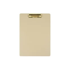 Gold Metal Vegan Leather Clipboard