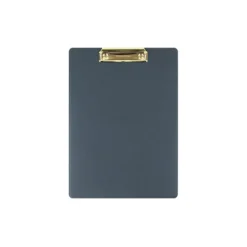 Gold Metal Vegan Leather Clipboard