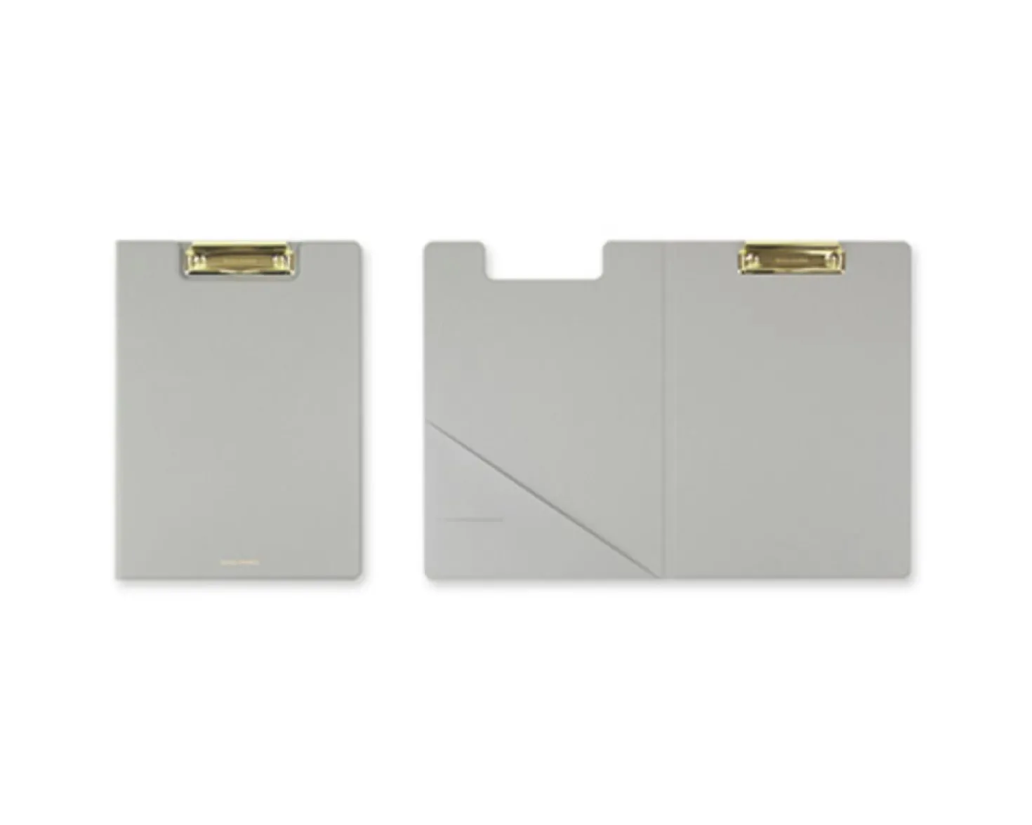 Gold Metal Vegan Leather Folding Clipboard