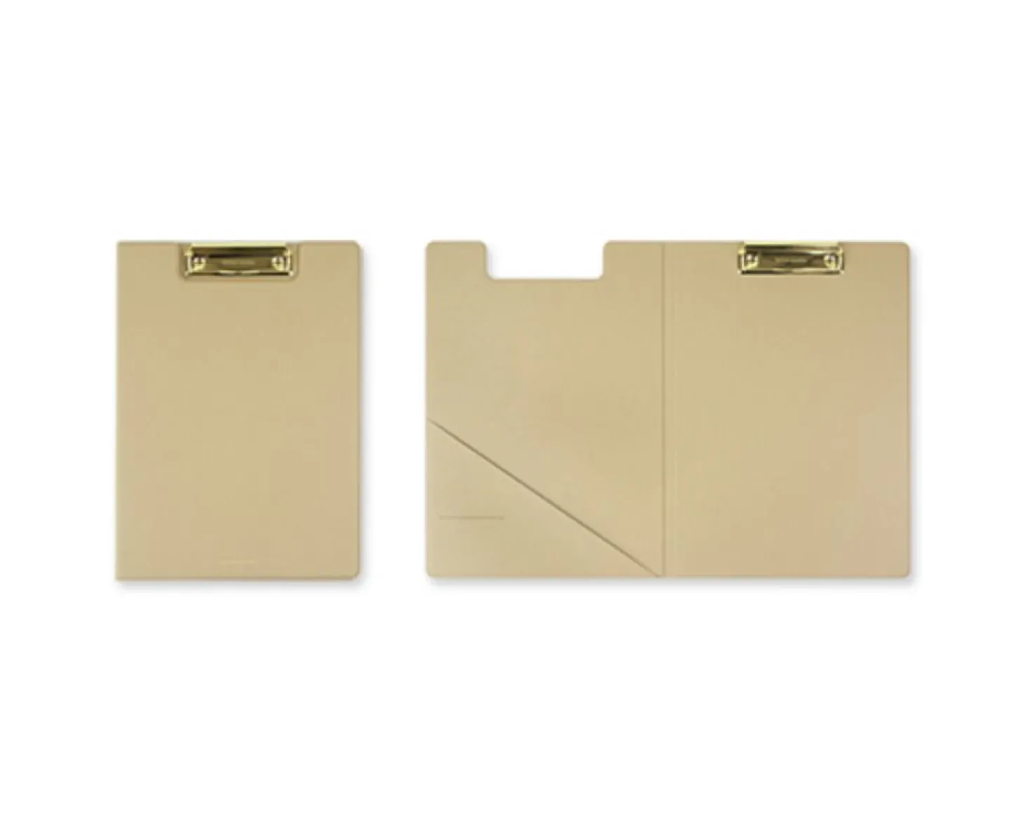 Gold Metal Vegan Leather Folding Clipboard
