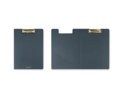 Gold Metal Vegan Leather Folding Clipboard