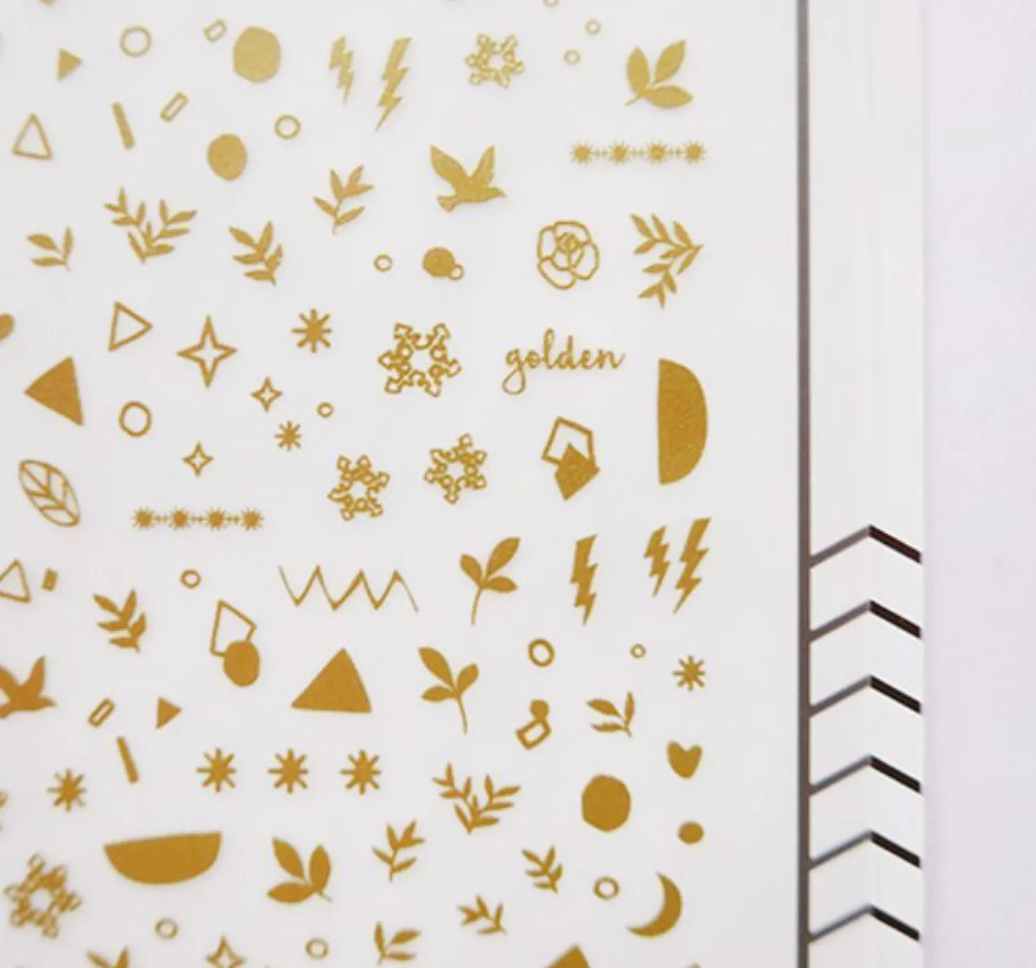 Gold Nail Deco Sticker