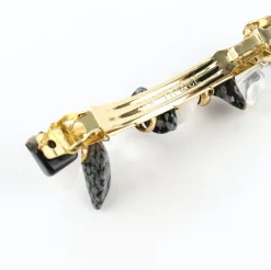 Gold Pebble French Barrette v19