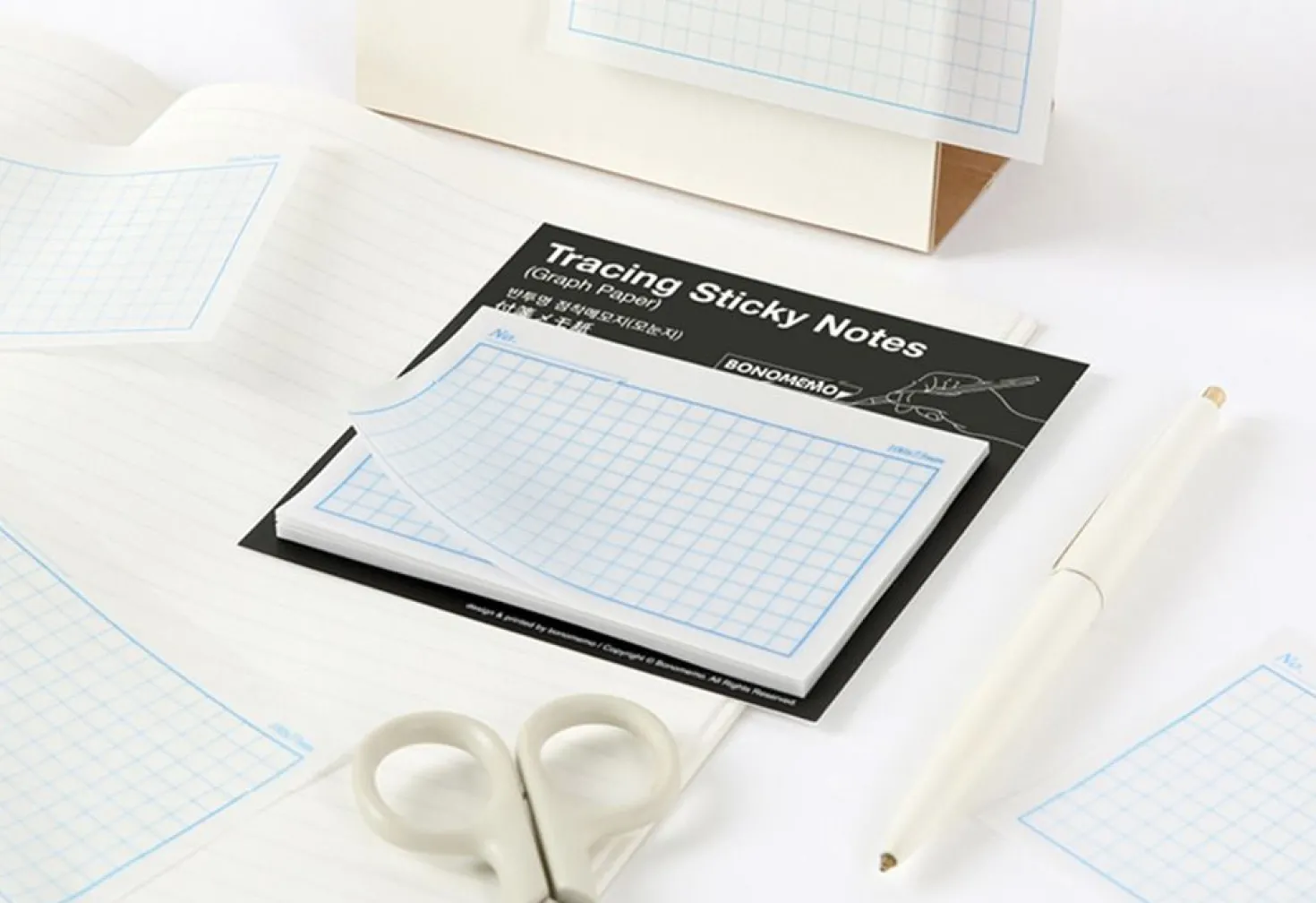 Graph Paper Tracing Sticky Note