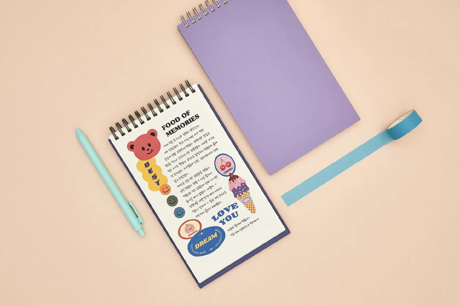 Gray Grid Spiral Notebook