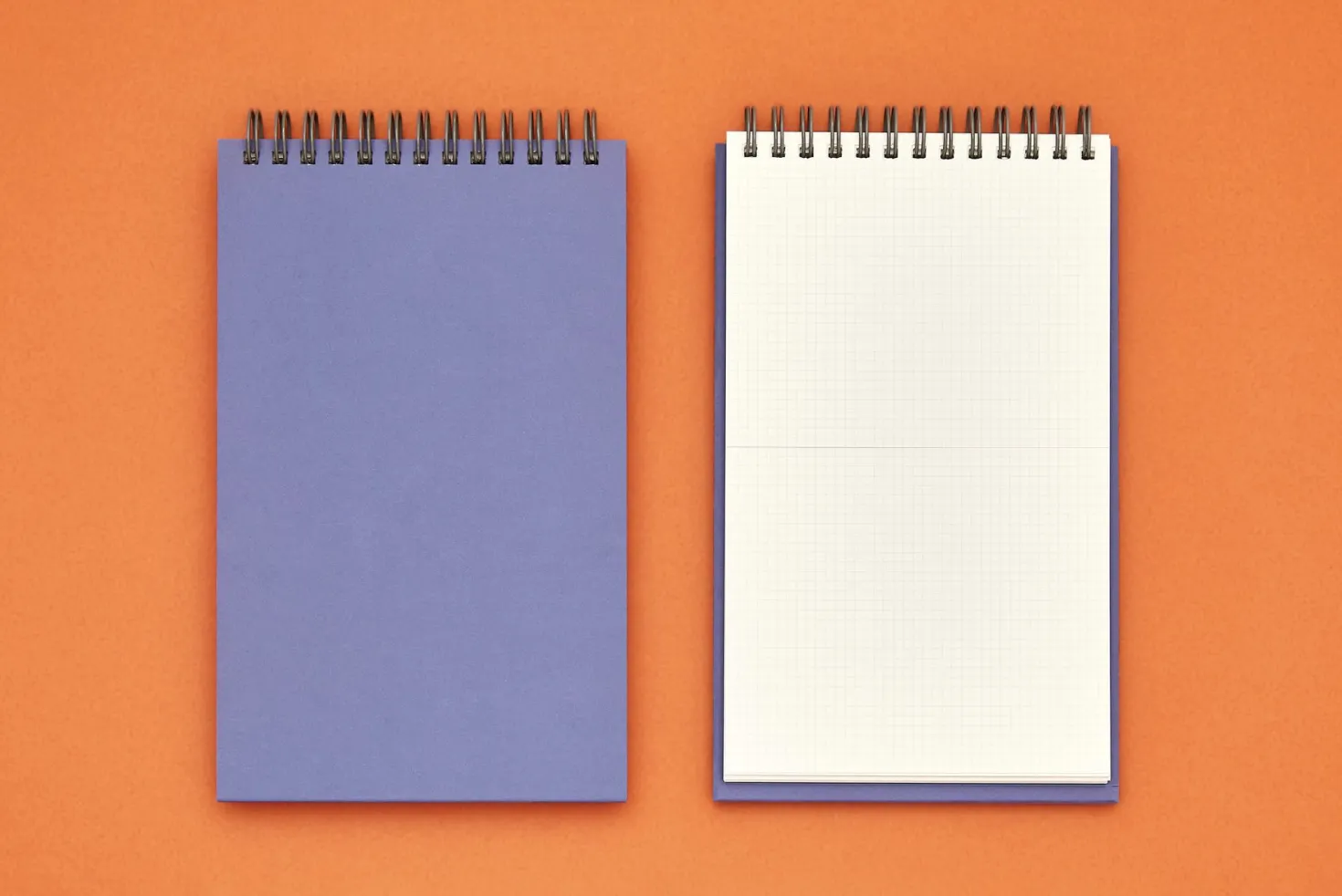 Gray Grid Spiral Notebook