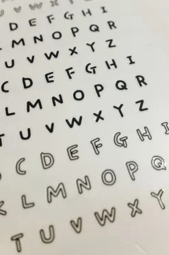 Handwriting #2 Alphabet Deco Sticker