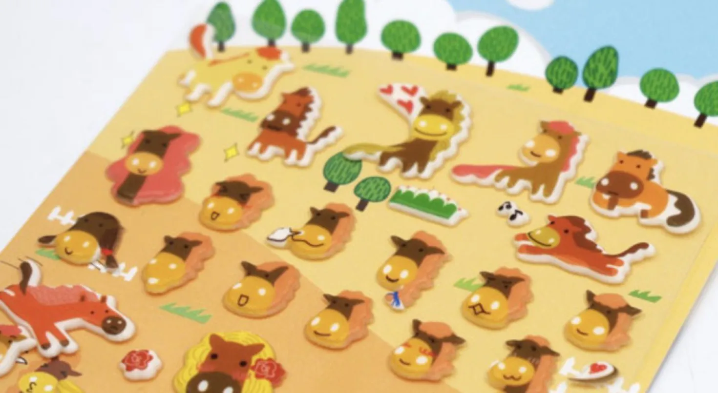 Happy Horse Puffy Sticker
