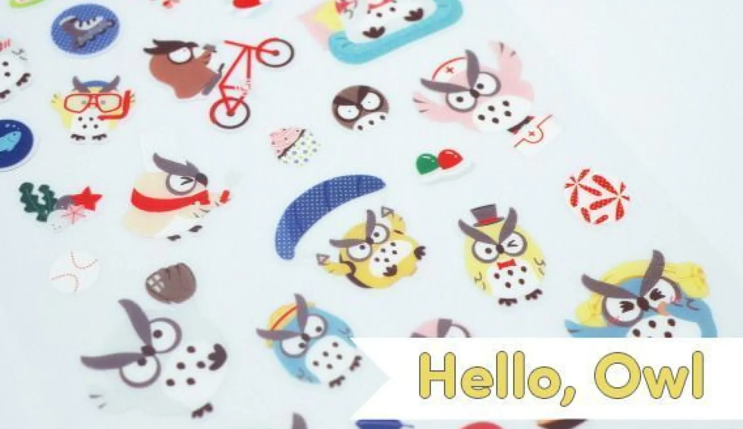Hello Owl Deco Sticker