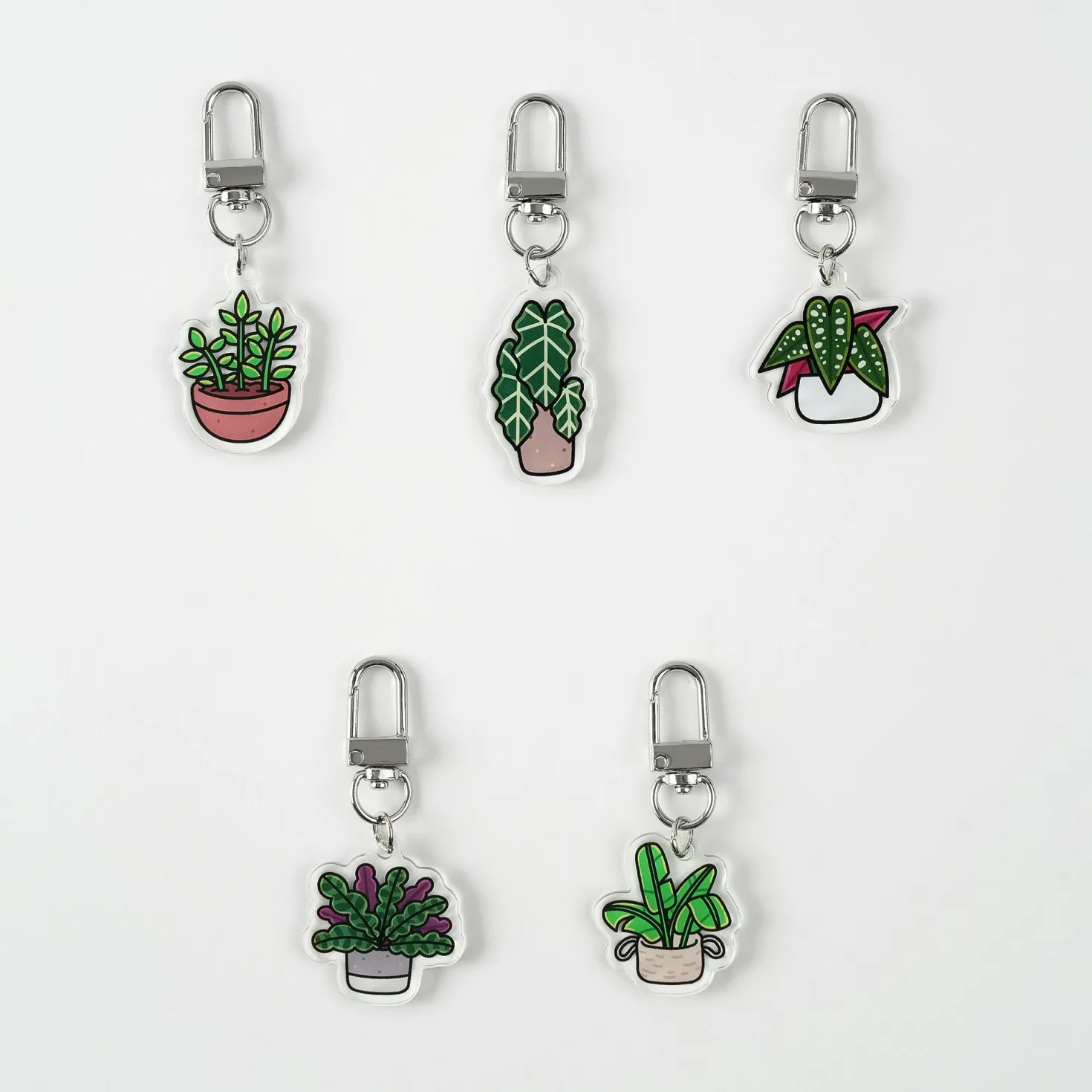 Houseplant Acrylic Key Ring