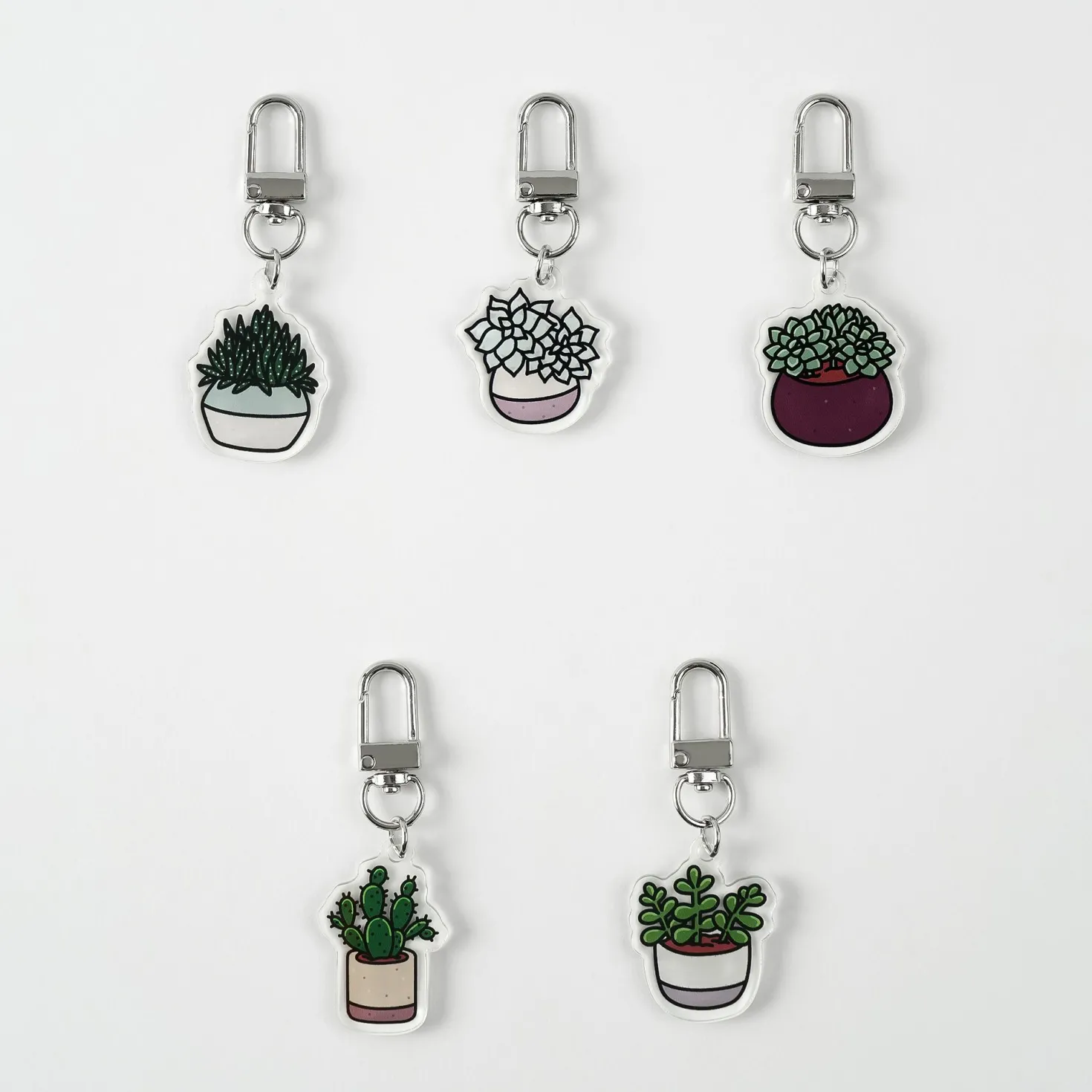 Houseplant Acrylic Key Ring