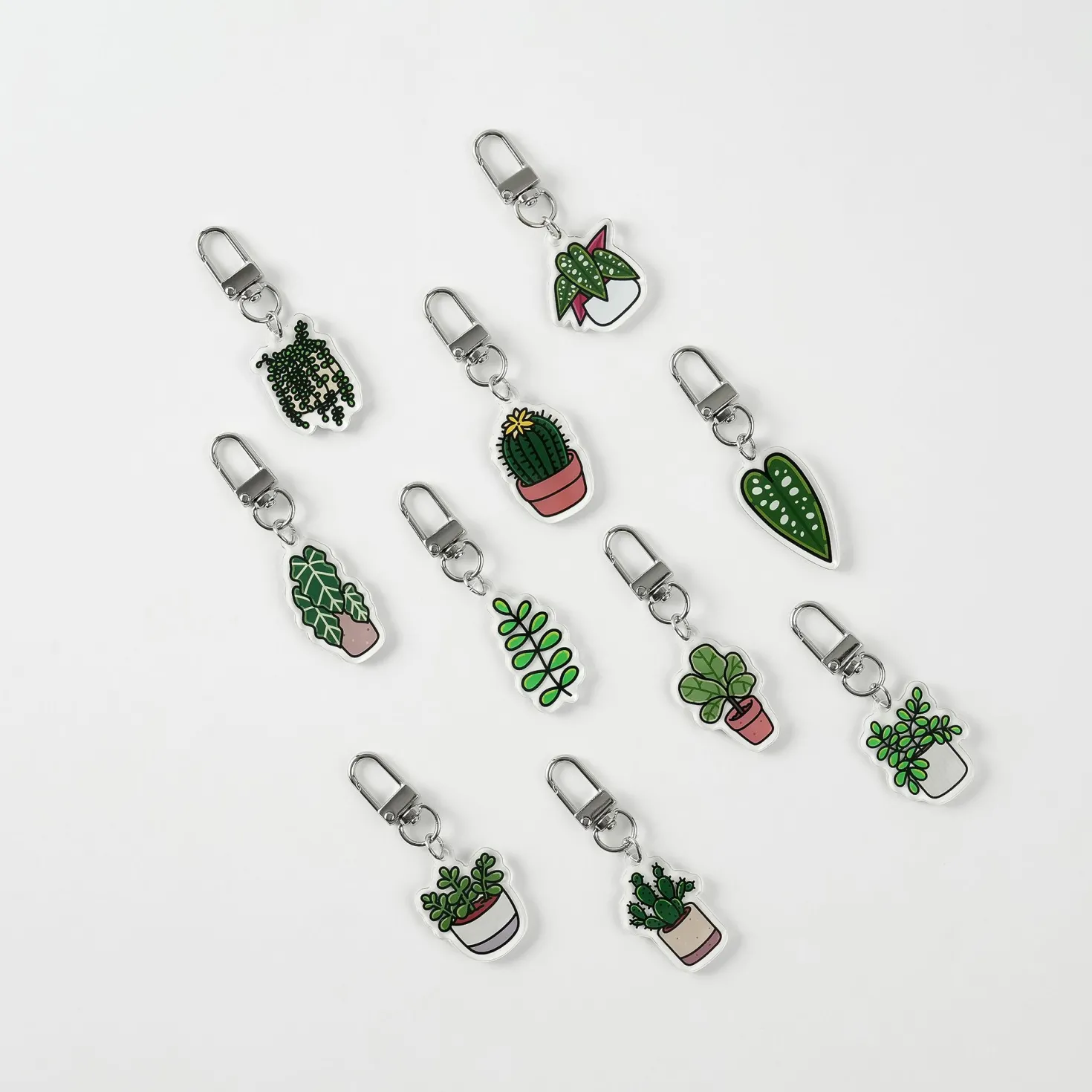 Houseplant Acrylic Key Ring
