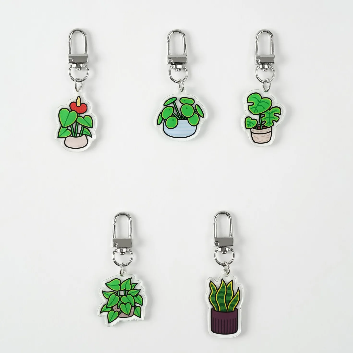 Houseplant Acrylic Key Ring