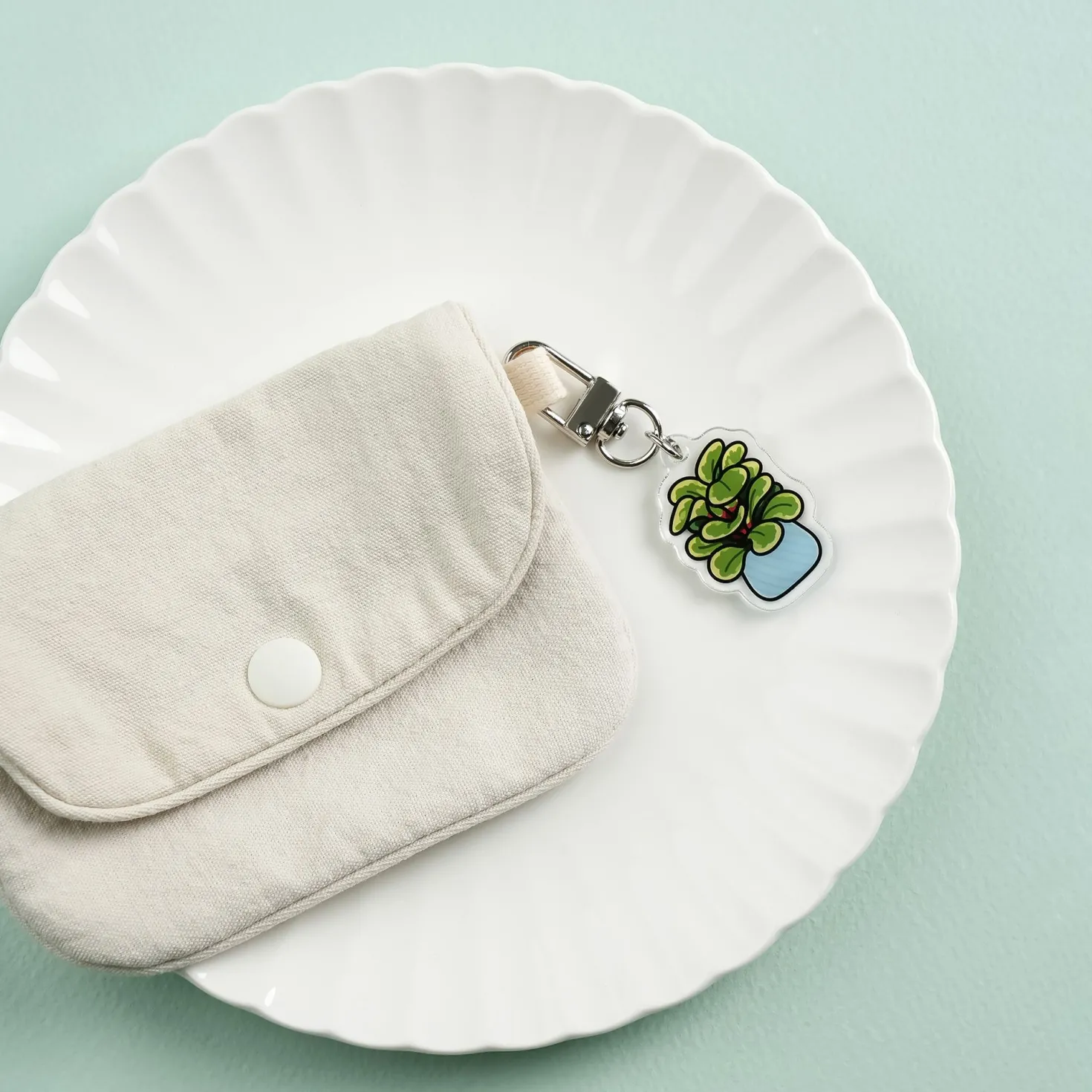 Houseplant Acrylic Key Ring