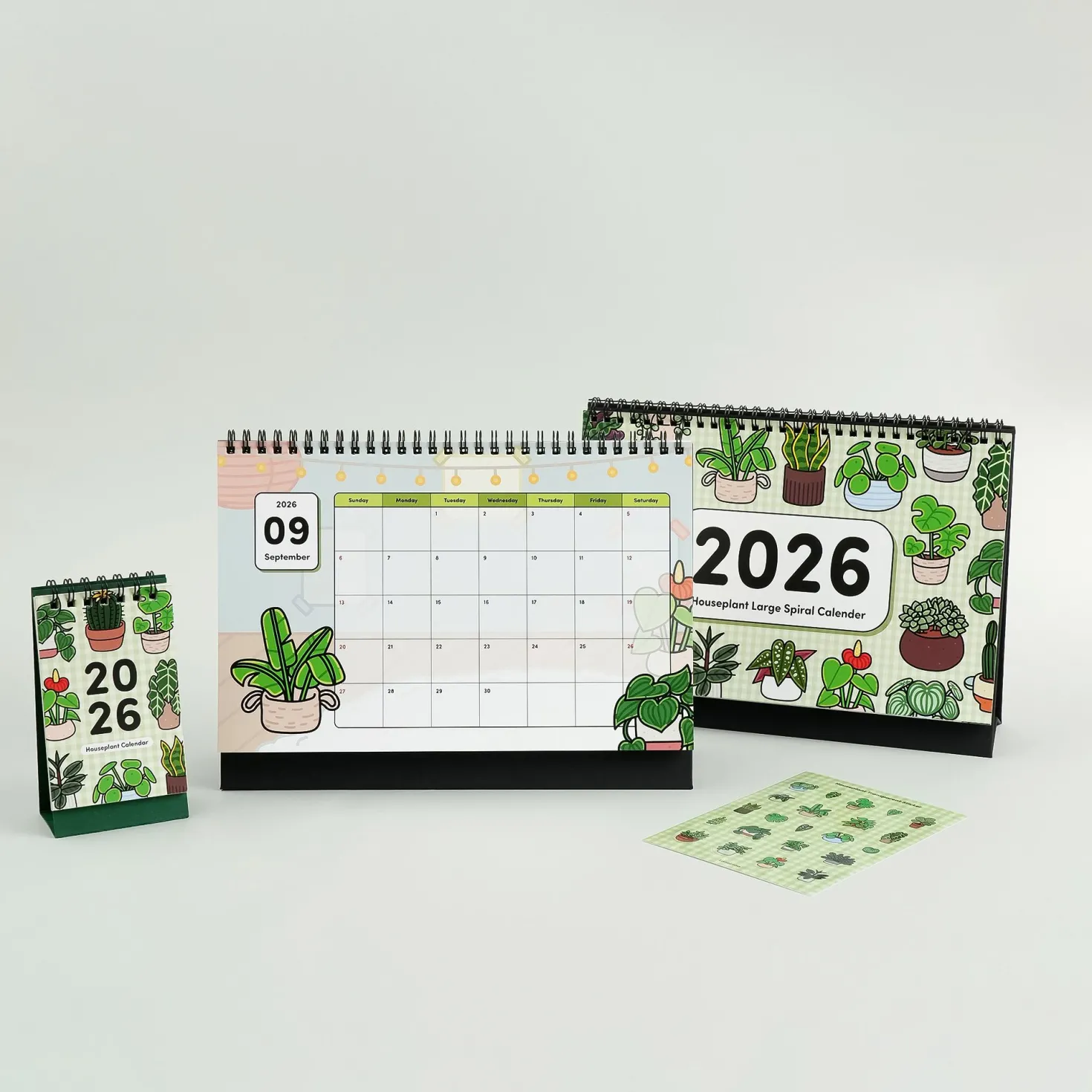2026 Houseplant Large Spiral Calendar