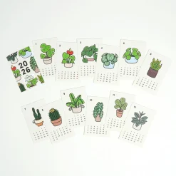 2026 Houseplant Mini Calendar Sheets