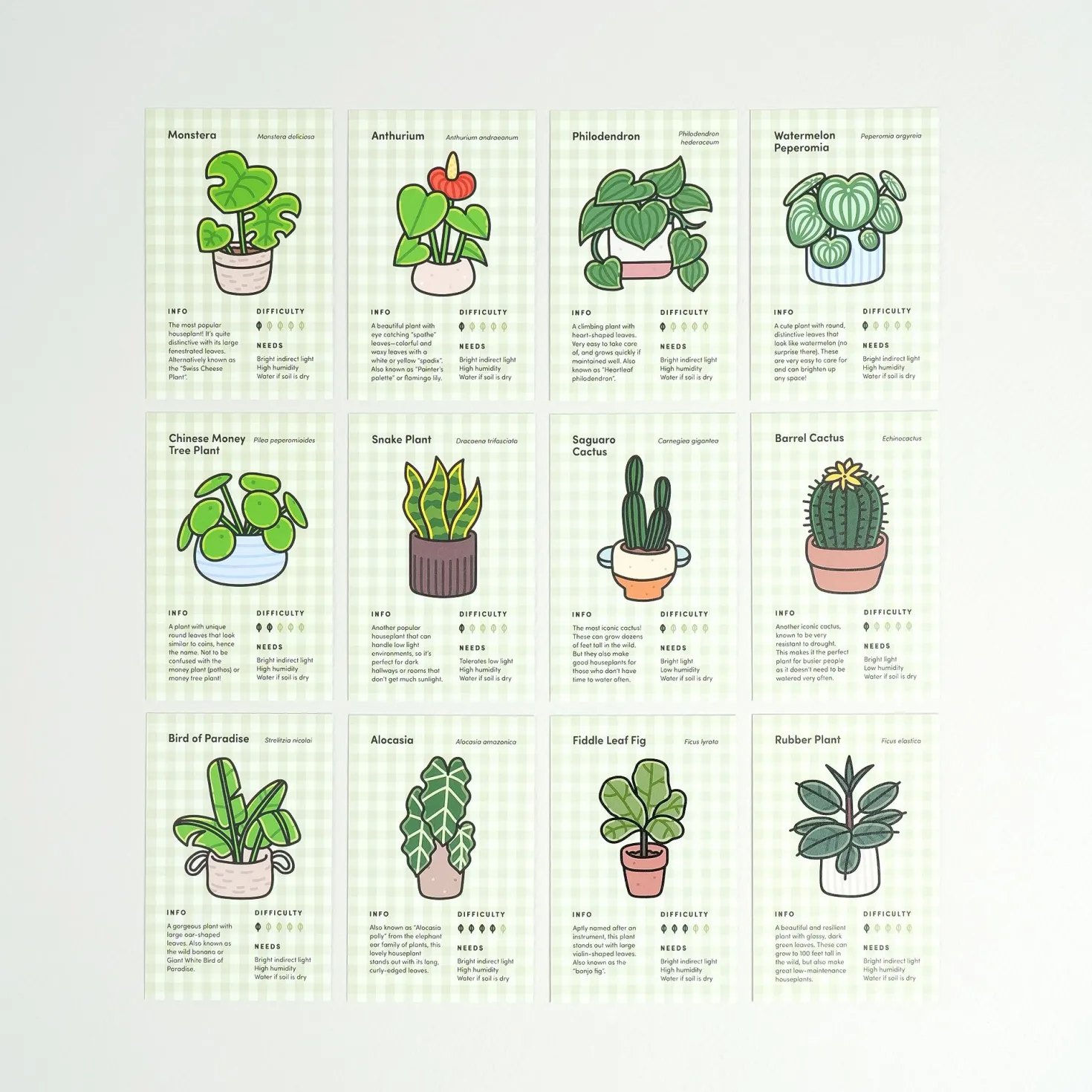 2026 Houseplant Mini Calendar Sheets