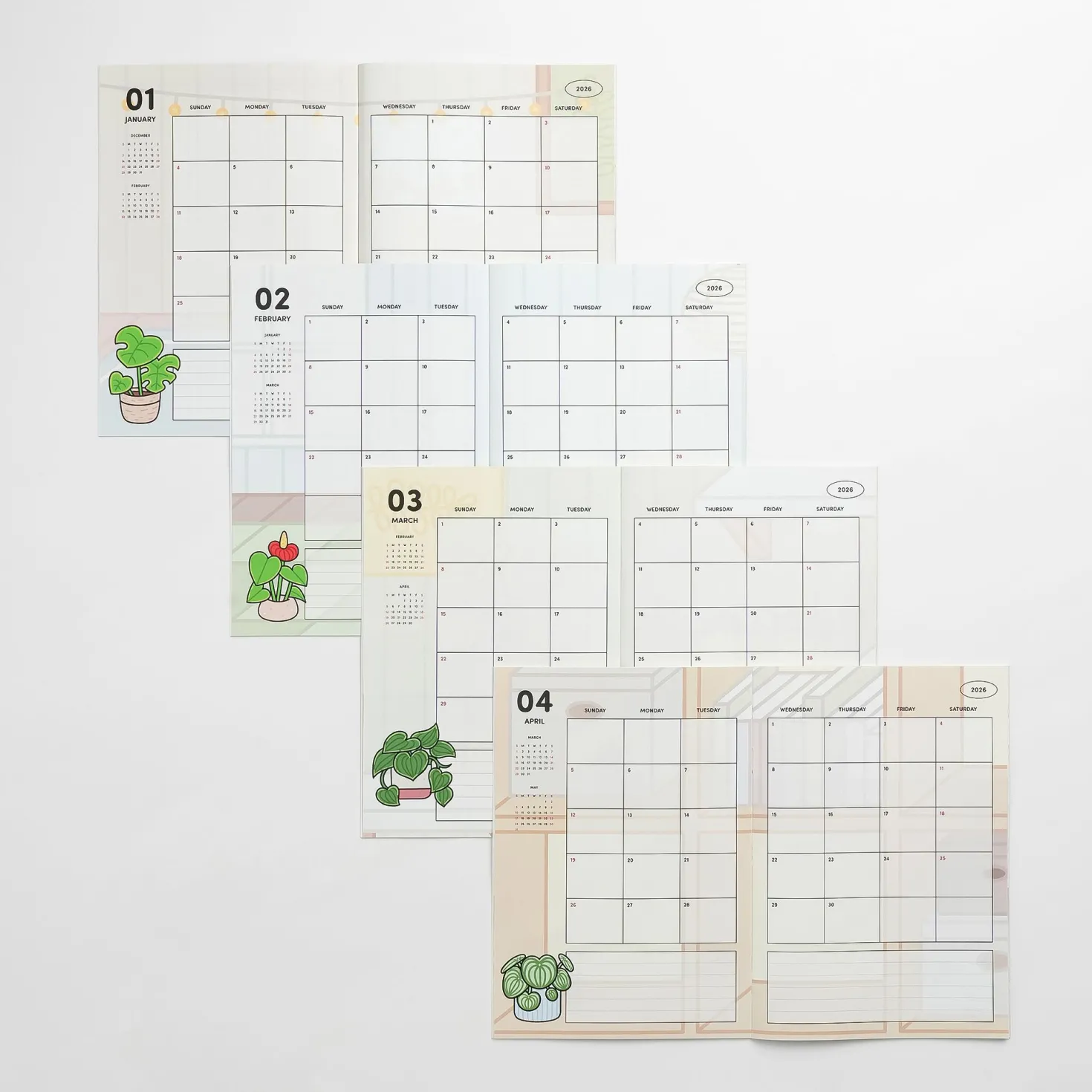 2026 Houseplant Monthly Planner