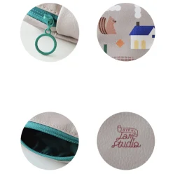 Illustrated Mini Zip Pouch