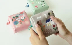 Illustrated Mini Zip Pouch