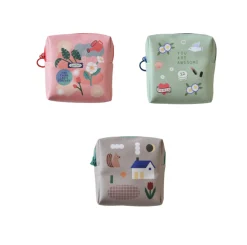 Illustrated Mini Zip Pouch