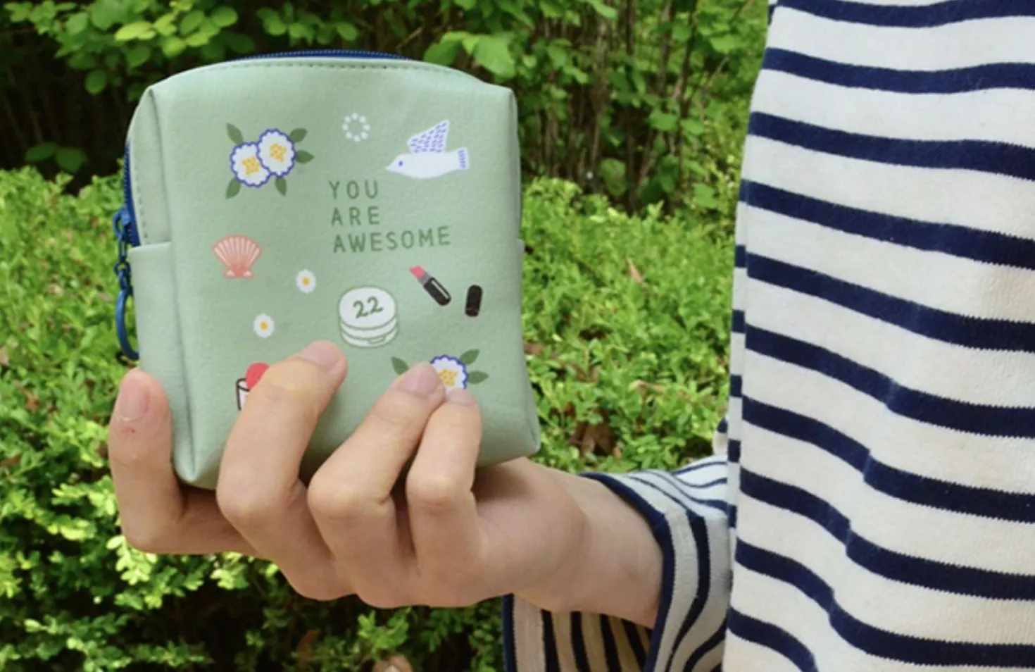 Illustrated Mini Zip Pouch