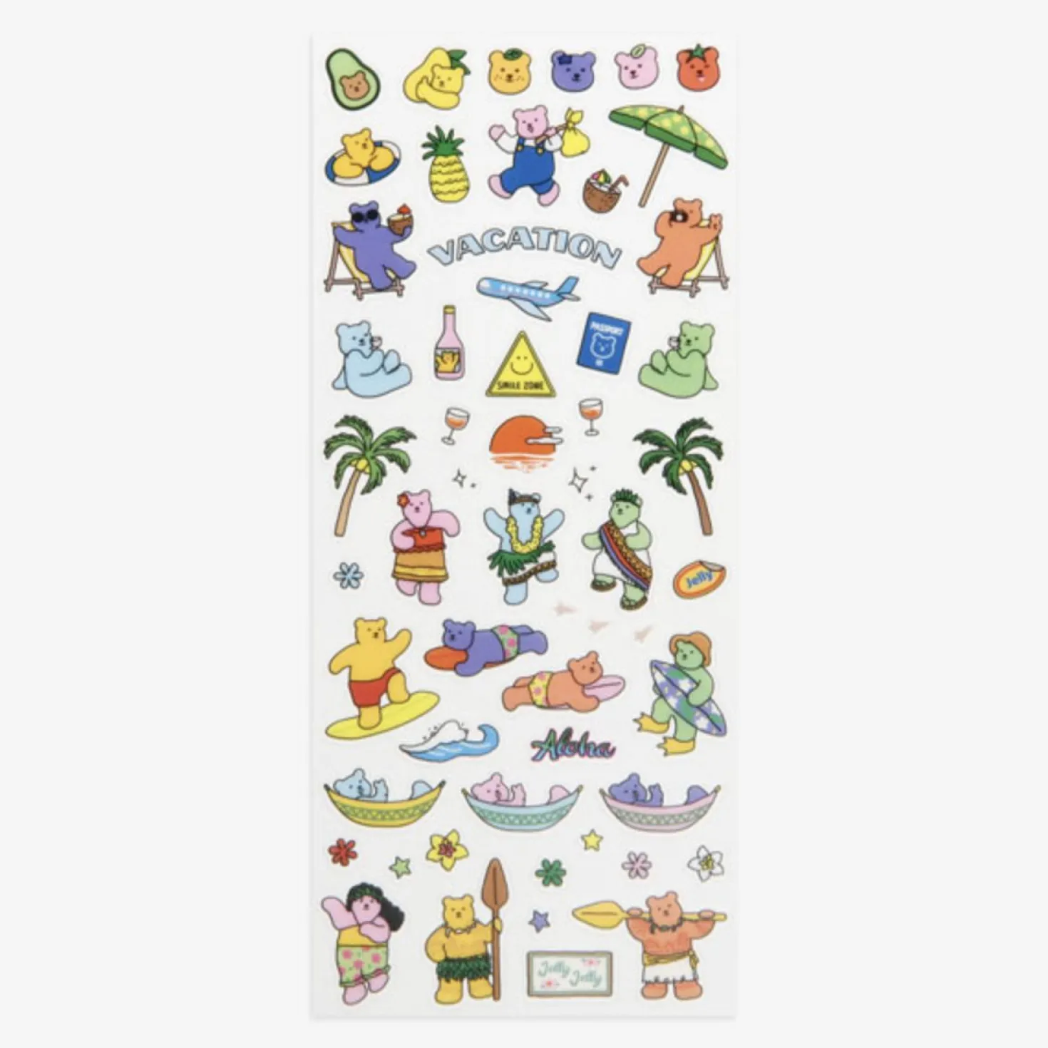 Jelly Bear Slim Diary Sticker v1
