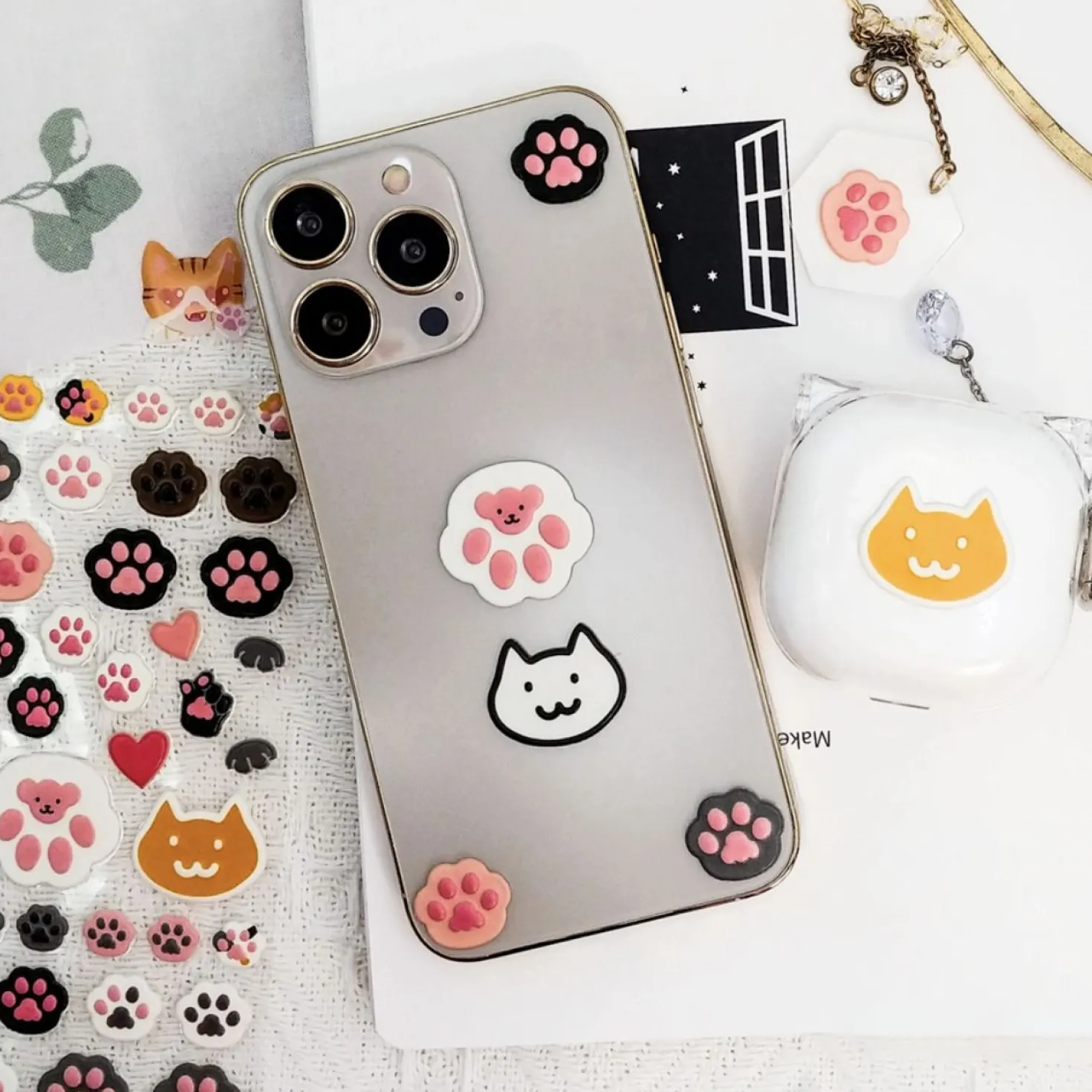 Jelly Cat Paw Puffy Sticker