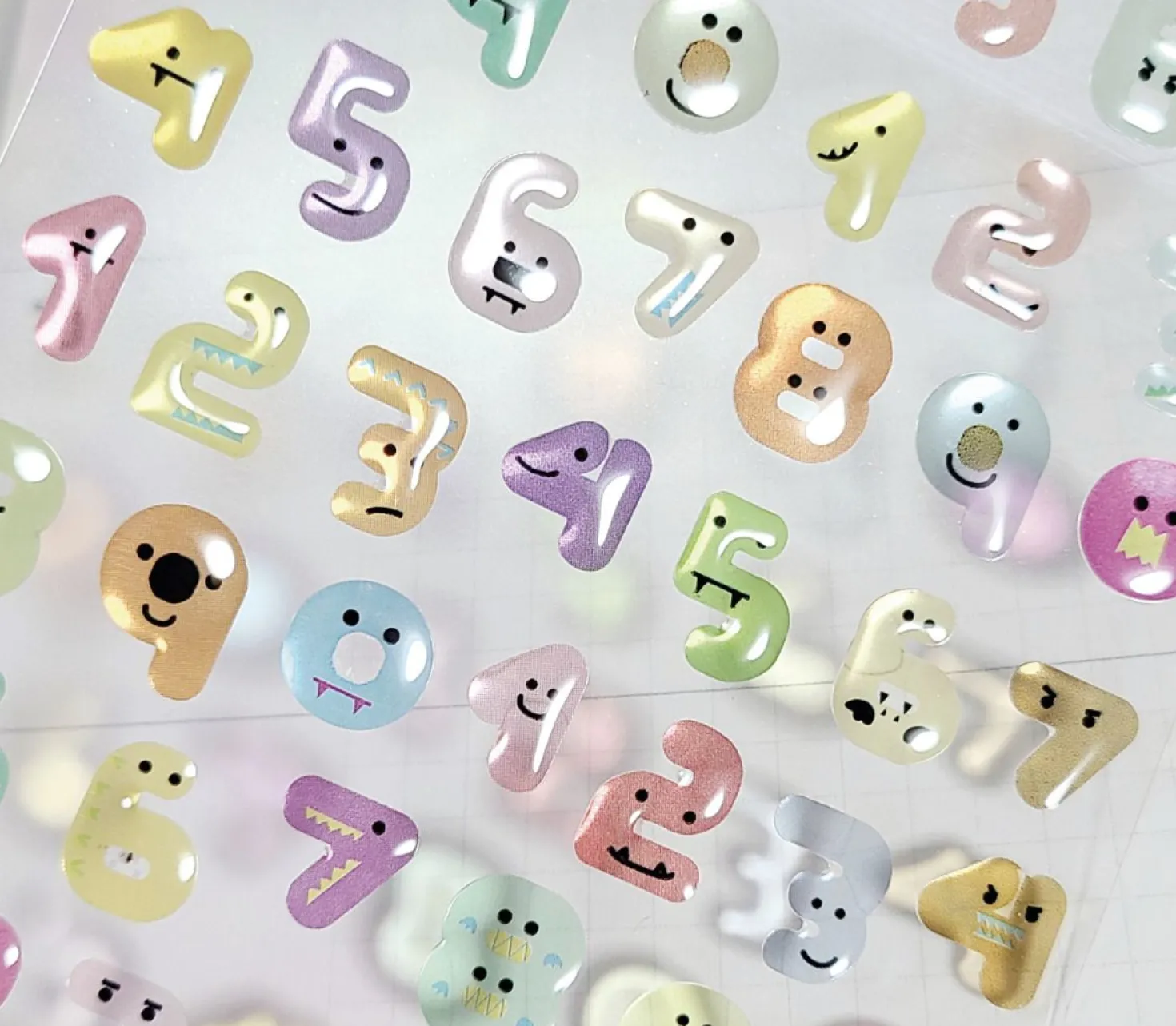 Jelly Number Epoxy Deco Sticker