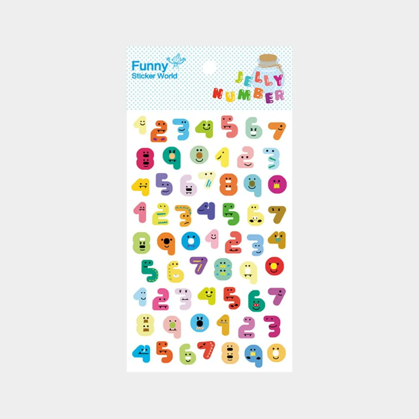 Jelly Number PVC Deco Sticker