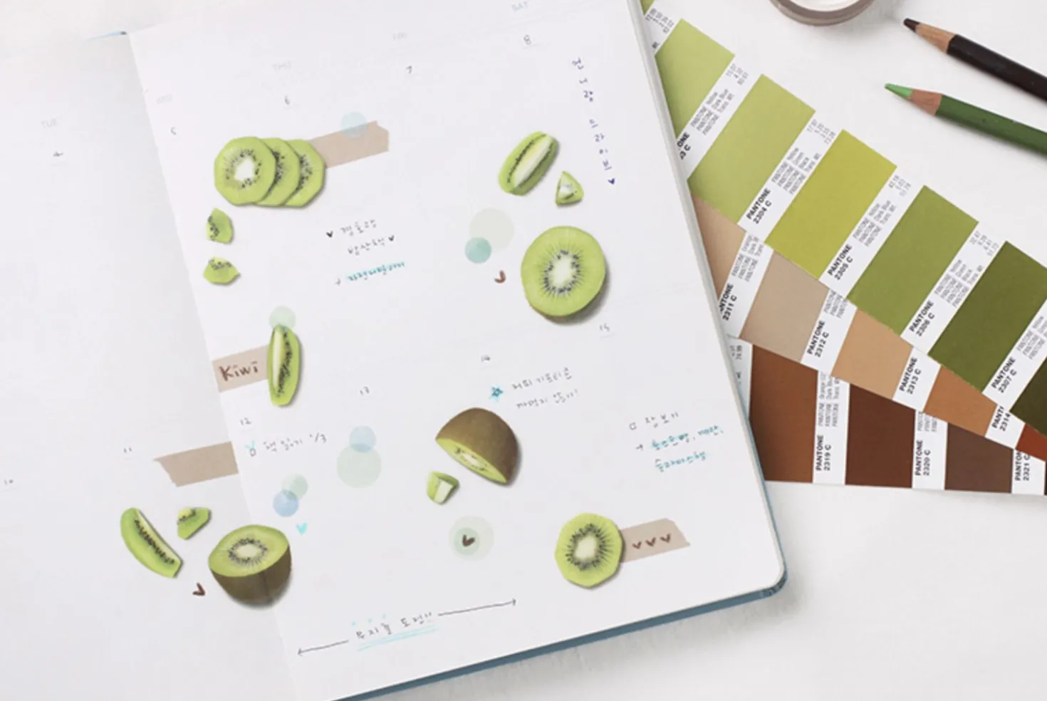 Kiwi Pressed Fruit Sticker