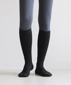 Knit Mesh Knee-high Women Socks